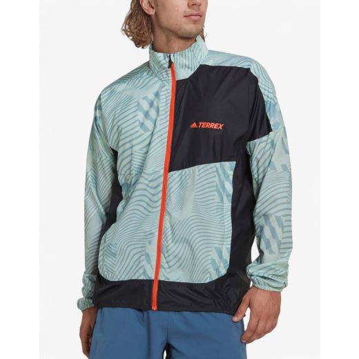 Снимка на ADIDAS Terrex Trail Running Printed Wind Jacket Green