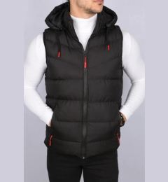 Снимка на 16683 Dewberry Hooded Mens Vest-BLACK