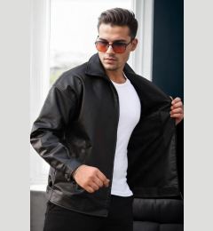 Снимка на 22265 Dewberry Mens PU Jacket-BLACK