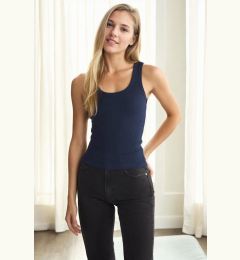 Снимка на 23249 Dewberry Ribbed Basic Women Undershirt-NAVY BLUE