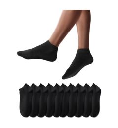 Снимка на 26278 Dewberry Unisex 10-Pack Sports Ankle Socks-BLACK