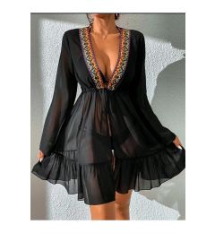 Снимка на 29457 Dewberry Ethnic Women Pareo-BLACK