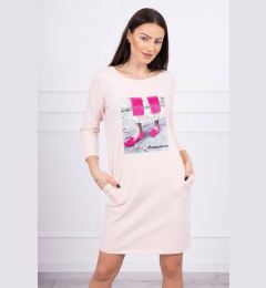 Снимка на 3D dress with zircons powder pink