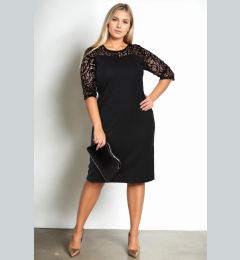 Снимка на 52457 Dewberry Plus Size Dress-BLACK