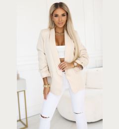 Снимка на 588-2 Women's classic jacket with draped sleeves - beige