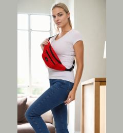 Снимка на 72422 Dewberry Unisex 2 Compartment Shoulder and Waist Bag-RED