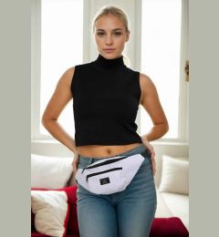 Снимка на 72422 Dewberry Unisex 2 Compartment Shoulder and Waist Bag-WHITE