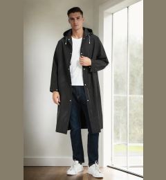 Снимка на 89028 Dewberry Waterproof Windproof Mens Raincoat-BLACK