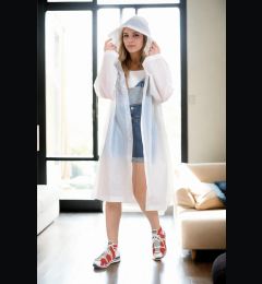 Снимка на 89762 Dewberry Waterproof Windproof Womens Raincoat-WHITE