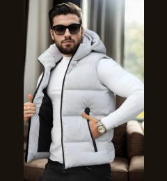 Снимка на 98149 Dewberry Hooded Mens Vest-LIGHT GREY