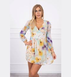 Снимка на Airy dress with a yellow floral motif