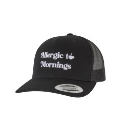 Снимка на Alergic To Mornings Retro Trucker Cap Black