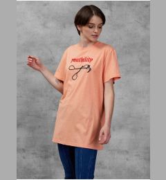 Снимка на Apricot women's elongated T-shirt Diesel - Women
