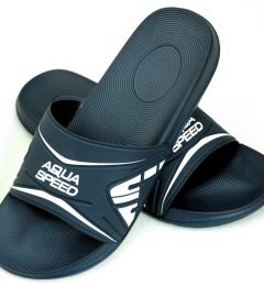 Снимка на AQUA SPEED Unisex's Swimming Pool Shoes Dakota Navy Blue/White Pattern 10