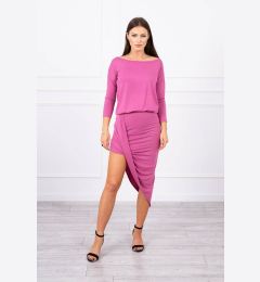 Снимка на Asymmetrical dress, 3/4 sleeve pink