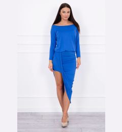 Снимка на Asymmetrical dress, 3/4 sleeve purple-blue