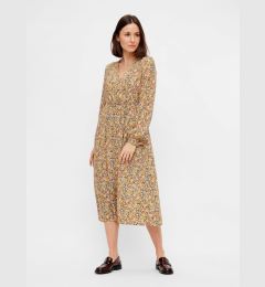 Снимка на Beige Floral Midi Dress Pieces Gry - Women