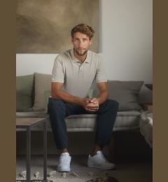 Снимка на Beige Men's Polo Shirt Pure Organic Russell