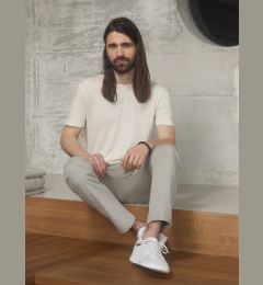 Снимка на Beige Men's T-shirt Pure Organic Russell