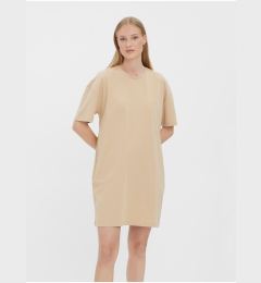 Снимка на Beige short basic dress with pockets VERO MODA Nella - Women's