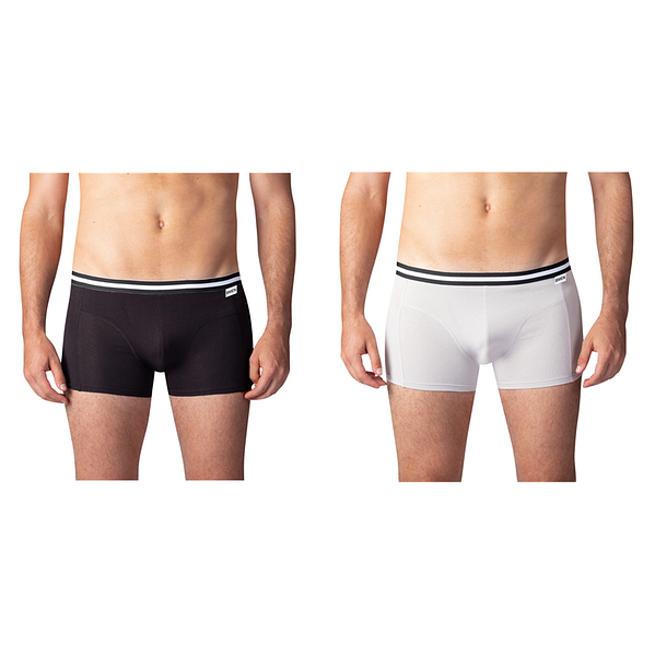 Снимка на Bellinda COTTON STRETCH BOXER 2x - Double pack of cotton boxer shorts - black - gray