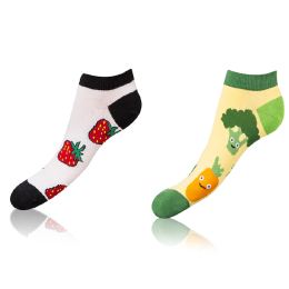 Снимка на Bellinda CRAZY IN-SHOE SOCKS 2x - Cheerful Short Socks 2 Pairs - Light Green - Red - Black