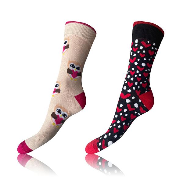 Снимка на Bellinda CRAZY SOCKS 2x - Cheerful Socks 2 Pairs - White - Red - Black