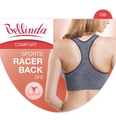 Снимка на Bellinda SPORTS RACER BACK BRA - Women's Seamless Bra - Grey