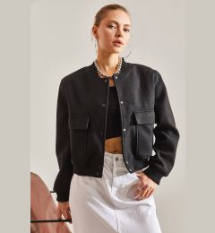 Снимка на Bianco Lucci Women's Big Pocket Stamp Bomber Jacket
