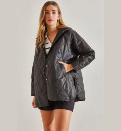 Снимка на Bianco Lucci Women's Diamond Patterned Quilted Coat