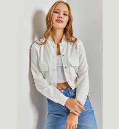 Снимка на Bianco Lucci Women's Double Pocket Bomber Jacket