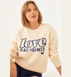 Снимка на Bianco Lucci Women's Loose Cut Round Neck Sweatshirt MBHS022