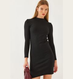 Снимка на Bianco Lucci Women's Princess Sleeve Ribbed Basic Dress 2435