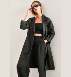 Снимка на Bianco Lucci Women's Sleeve Folded Belted Trench Coat
