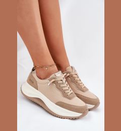 Снимка на BIG STAR SHOES Дамски велурени маратонки на платформа Big Star