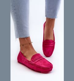 Снимка на BIG STAR SHOES Дамски еко велурени мокасини на цвят Фуксия Big Star