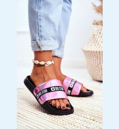 Снимка на BIG STAR SHOES Дамски пързалки Big Star Pink Holo