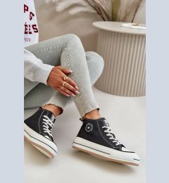 Снимка на BIG STAR SHOES Изолирани дамски кецове на платформа от еко кожа Big Star