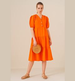Снимка на Bigdart 1937 Watermelon Sleeve Layered Dress - Orange