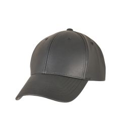 Снимка на Black Alpha Shape Dad Synthetic Leather Cap