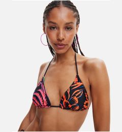 Снимка на Black and blue double-sided Desigual Swimwear Upper - Women