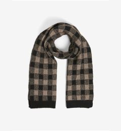 Снимка на Black and brown women's plaid scarf VILA Vilibby - Women