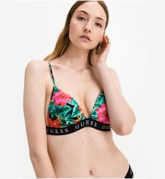 Снимка на Black and green floral bikini top Guess - Women's