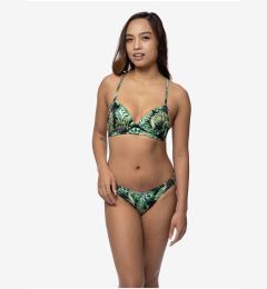 Снимка на Black and Green Womens Patterned Swimwear Bottoms DORINA Kano - Women
