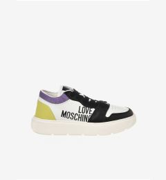 Снимка на Black and white women's leather sneakers Love Moschino - Women's