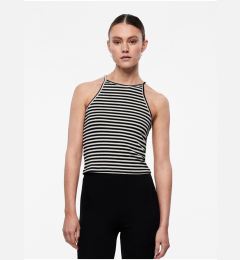 Снимка на Black and white women's striped tank top Pieces Costina - Women's