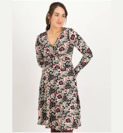 Снимка на Black-beige women's floral dress Blutsgeschwister Hot Knot - Women's