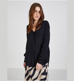 Снимка на Black blouse with elongated back VILA Paya - Women