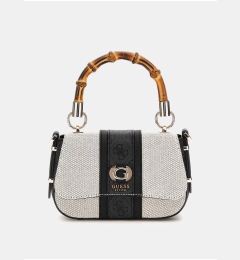 Снимка на Black-cream small women's handbag Guess - Women's