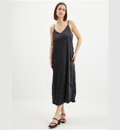Снимка на Black Ladies Satin Midisat Shoulder Dresses ONLY Cosmo - Ladies